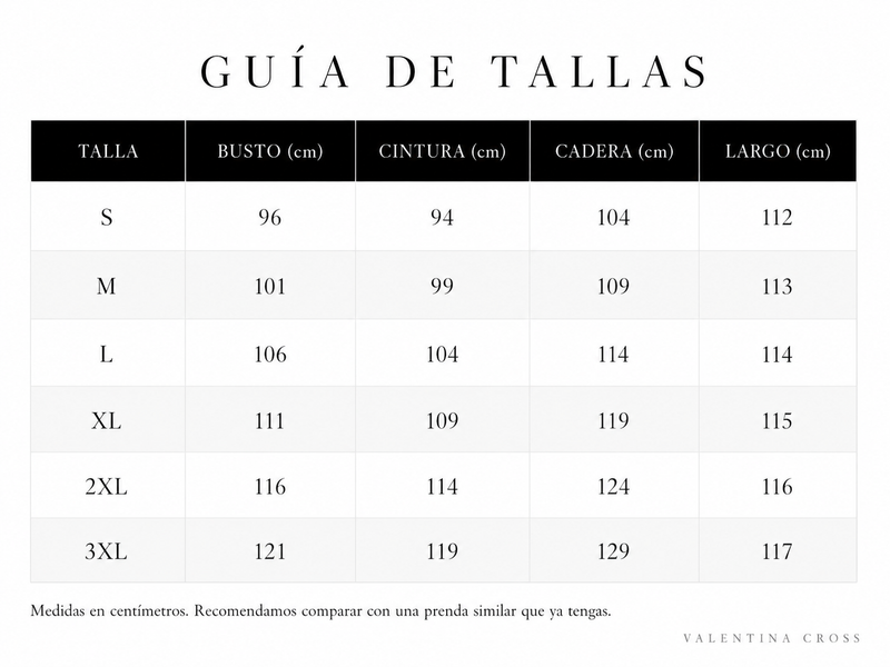 Tabla de tallas