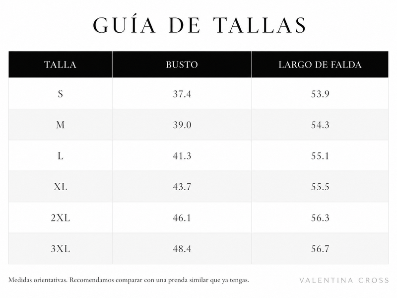 Tabla de tallas
