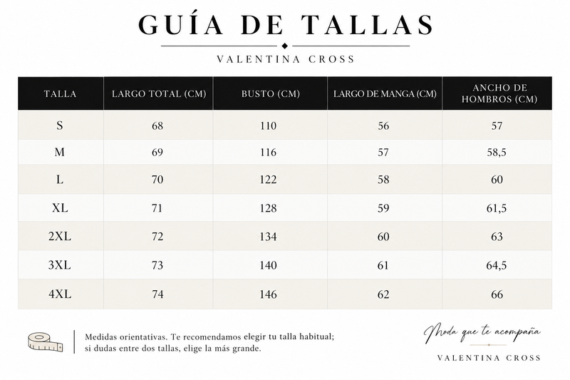 Tabla de tallas