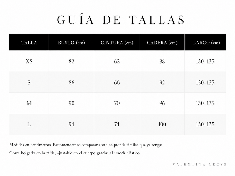 Tabla de tallas