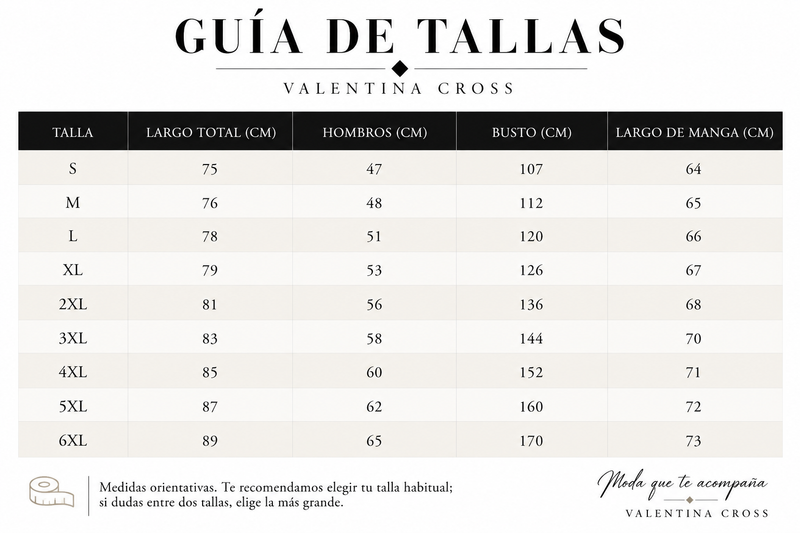 Tabla de tallas