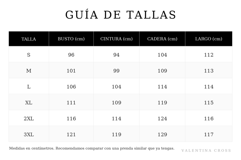 Tabla de tallas